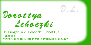 dorottya lehoczki business card